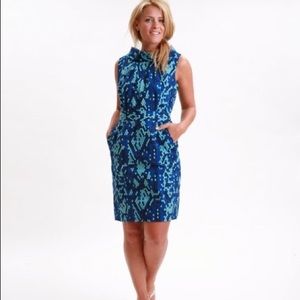 Lilly Pulitzer LuLu Cocktail Dress Skindalous Snake Print Shift Size 2